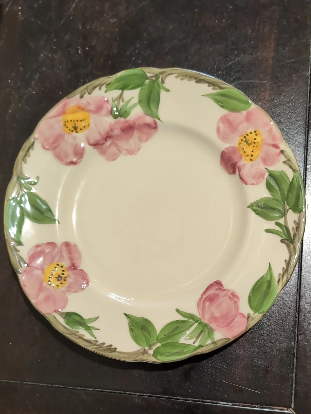 Three (3) Franciscan Desert Rose Bread Butter Dessert Appetizer Plates 6 3/8